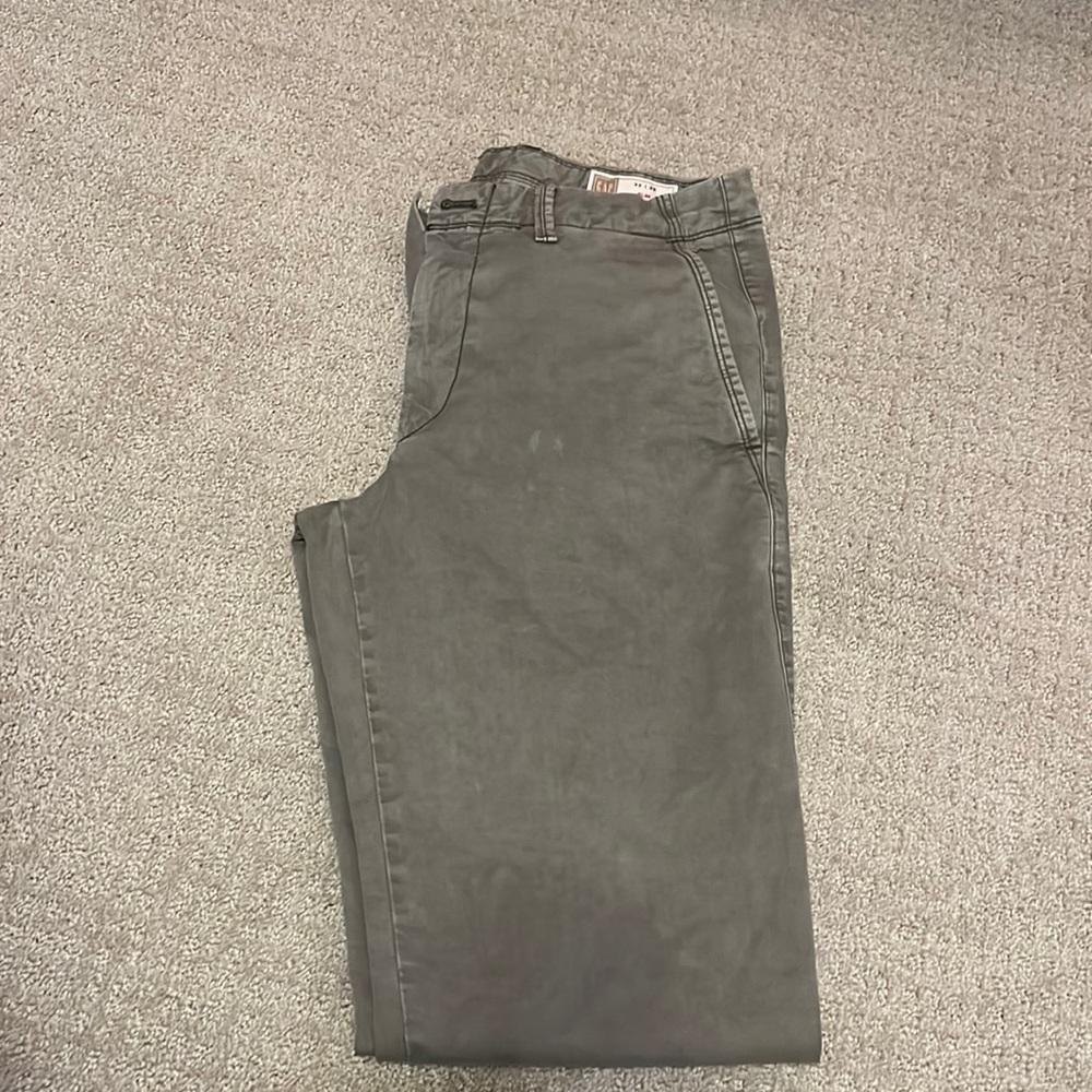 Gap 32 36 slim pants Light army green